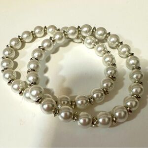 WHBM Faux Pearl bracelet twins